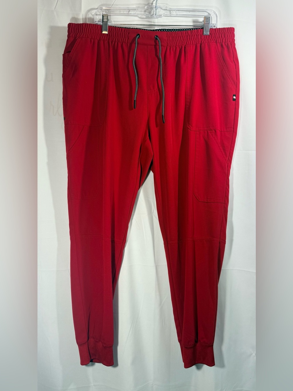 KOI Good Vibe Jogger Scrub Pants Ruby Red Size XL
